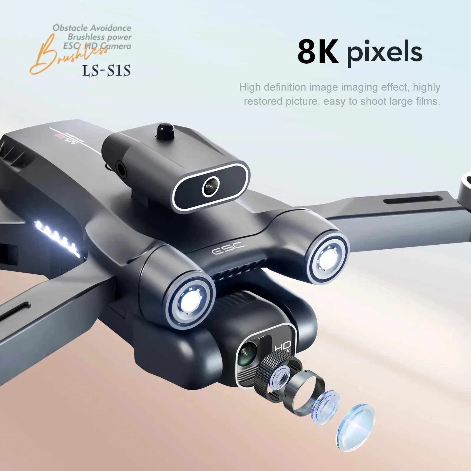 S1S Drone kamera GPS 5G 8K pro - Drone Racing Camera ulasan dan harga